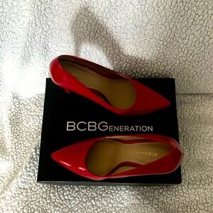 BCBGeneration Lipstick Red Heels size 8